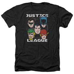 Justice League - Mens Head Of States Heather T-Shirt