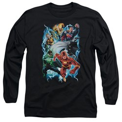 Justice League - Mens Electric Team Long Sleeve T-Shirt