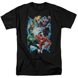 Justice League - Mens Electric Team T-Shirt