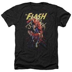 Justice League - Mens Ripping Apart Heather T-Shirt