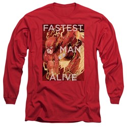 Justice League - Mens Fastest Man Alive Long Sleeve T-Shirt