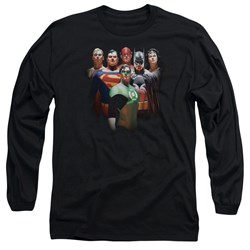 Justice League - Mens Roll Call Long Sleeve T-Shirt
