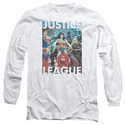 Justice League - Mens Hall Of Justice Long Sleeve T-Shirt