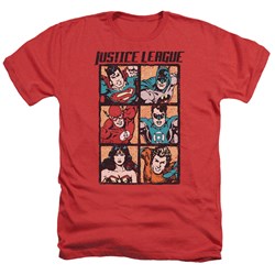 Justice League - Mens Rough Panels Heather T-Shirt