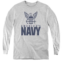 Navy - Youth Eagle Logo Long Sleeve T-Shirt