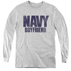 Navy - Youth Boyfriend Long Sleeve T-Shirt
