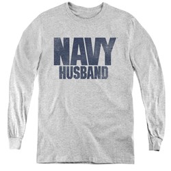 Navy - Youth Husband Long Sleeve T-Shirt