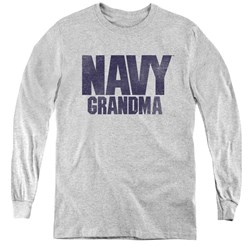 Navy - Youth Grandma Long Sleeve T-Shirt