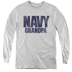 Navy - Youth Grandpa Long Sleeve T-Shirt