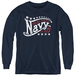 Navy - Youth Stars Long Sleeve T-Shirt