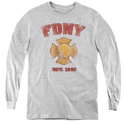 New York City - Youth Fdny Vintage Badge Long Sleeve T-Shirt