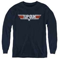 Top Gun - Youth Distressed Logo Long Sleeve T-Shirt
