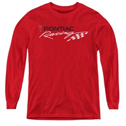 Pontiac - Youth Red Pontiac Racing Long Sleeve T-Shirt