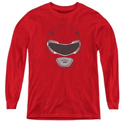 Power Rangers - Youth Red Ranger Mask Long Sleeve T-Shirt