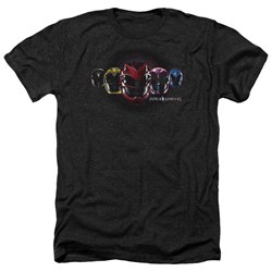 Power Rangers - Mens Head Group Heather T-Shirt