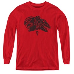 Power Rangers - Youth Red Long Sleeve T-Shirt