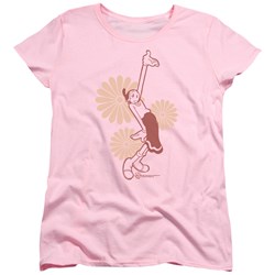 Popeye - Daisies Womens T-Shirt In Pink