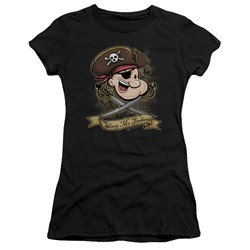Popeye - Shiver Me Timber's Juniors T-Shirt In Black