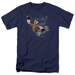 Popeye - Popeye Sk8 Adult T-Shirt In Navy