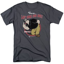 Popeye - Lay One On Me Adult T-Shirt In Charcoal