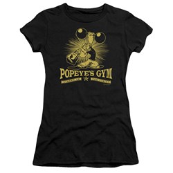 Popeye - Popeye's Gym Juniors T-Shirt In Black