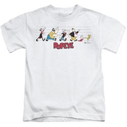 Popeye - The Usual Suspects Little Boys T-Shirt In White