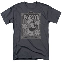 Popeye - Classic Popeye Adult T-Shirt In Charcoal