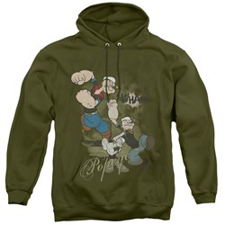Popeye - Mens Three Part Punch Pullover Hoodie