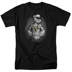 Popeye - Hardcore Adult T-Shirt In Black