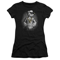 Popeye - Hardcore Juniors T-Shirt In Black