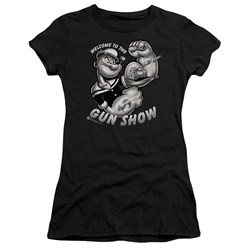 Popeye - Gunshow Juniors T-Shirt In Black