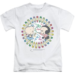 Baby Popeye & Friends - Fun With Crayons Juvee T-Shirt In White