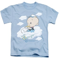 Baby Popeye & Friends - Baby Clouds Juvee T-Shirt In Light Blue