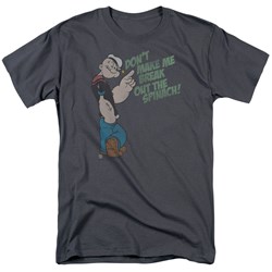 Popeye - Break Out Spinach Adult T-Shirt In Charcoal
