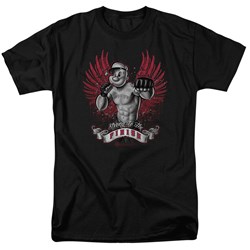 Popeye - Undefeated Adult T-Shirt In Black