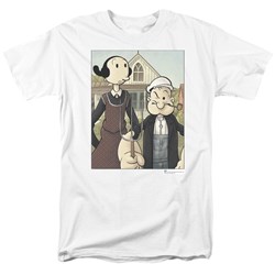 Popeye - Popeye Gothic Adult T-Shirt In White
