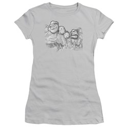 Popeye - Pop Rushmore Juniors T-Shirt In Silver