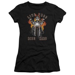 Popeye - Ride Hard Juniors T-Shirt In Black