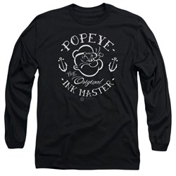 Popeye - Mens Ink Master Long Sleeve Shirt In Black