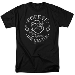 Popeye - Mens Ink Master T-Shirt In Black