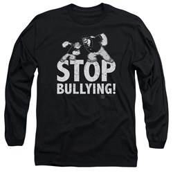 Popeye - Mens Stop Bullying Long Sleeve Shirt In Black