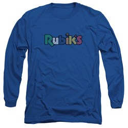 Rubik's Cube - Mens Smudge Logo Long Sleeve T-Shirt