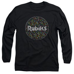 Rubik's Cube - Mens Circle Pattern Long Sleeve T-Shirt