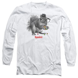 Rubik's Cube - Mens Nerd Squirrel Long Sleeve T-Shirt