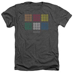 Rubik's Cube - Mens Minimal Squares Heather T-Shirt