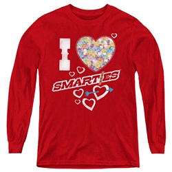 Smarties - Youth I Heart Smarties Long Sleeve T-Shirt
