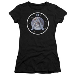 Stargate Sg-1 - Earth Emblem Juniors / Girls T-Shirt In Black