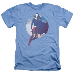 SuperGirl - Mens Cloudy Circle Heather T-Shirt