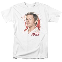 Dexter - Mens Blood Splatter T-Shirt In White