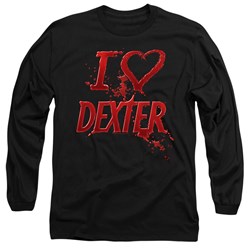 Dexter - Mens I Heart Dexter Long Sleeve Shirt In Black